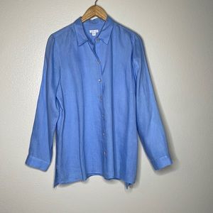 J. Jill Light Blue Button-Down Shirt